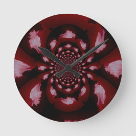 Wolk in de DarkRedFlowers Ronde Klok