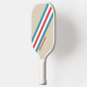 Wolk Jager Strepen met Naam Pickleball Paddle (Links)