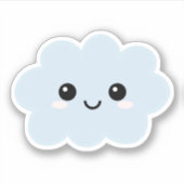 Wolk Karakter Vinyl Sticker voor Lunchbox enz (Voorkant)