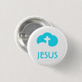 Wolk Kruis Ronde Button 3,2 Cm (Voorkant /achterkant)