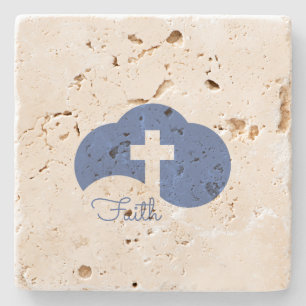 Wolk Kruis Stenen Onderzetter