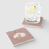 Wolk Kruis Stenen Onderzetter (Zijkant)