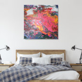 wolk lava wervelverf canvas afdruk (Insitu (Slaapkamer))