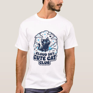 Wolk Lucht Cute Kat Huisdier Liefhebber Shirt Kuns