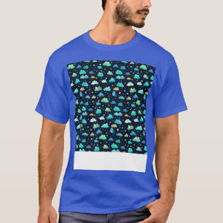 Wolk Naadloos Patroon Sky Cloudscape Drijvende Dag T-shirt