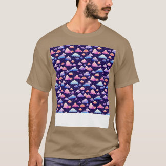 Wolk Naadloos Patroon Sky Cloudscape Drijvende Dag T-shirt