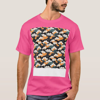 Wolk Naadloos Patroon Sky Cloudscape Drijvende Dag T-shirt