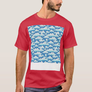 Wolk Naadloos Patroon Sky Cloudscape Drijvende Dag T-shirt