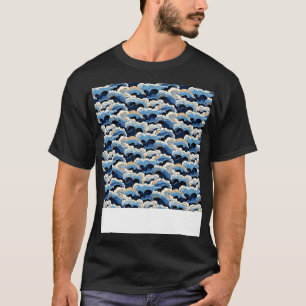 Wolk Naadloos Patroon Sky Cloudscape Drijvende Dag T-shirt
