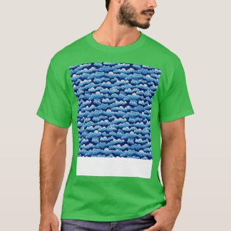 Wolk Naadloos Patroon Sky Cloudscape Drijvende Dag T-shirt