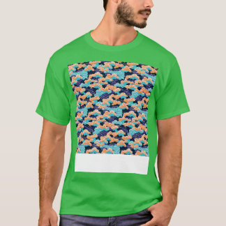 Wolk Naadloos Patroon Sky Cloudscape Drijvende Dag T-shirt