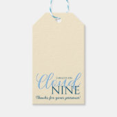 Wolk negen minimale moderne bruidsdouche  cadeaulabel (Voorkant)