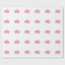 Wolk negen roze pastel bruidsfeest naamdatum cadeaupapier