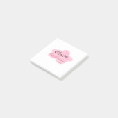 Wolk negen roze pastel bruidsfeest namedatum post-it® notes (Schuin)