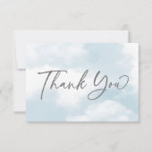 Wolk negen vrijgezellenfeest pastelgrijze wolken bedankkaart (Voorkant)