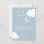 Wolk Nine Geslacht Neutrale Baby Shower Bedankkaart (Voorkant)