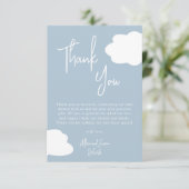 Wolk Nine Geslacht Neutrale Baby Shower Bedankkaart (Staand voorkant)