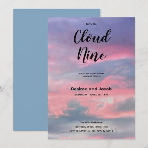 Wolk Nine Jongens Baby Shower Uitnodigingen