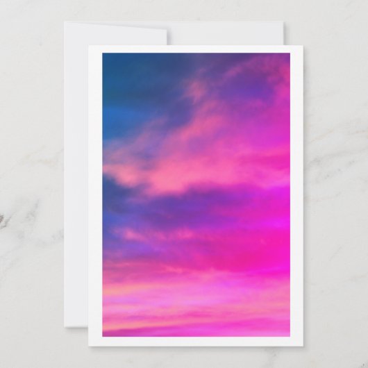 Wolk Nine Meisje Baby Shower Kleurrijke Roze Kunst Kaart (Achterkant)