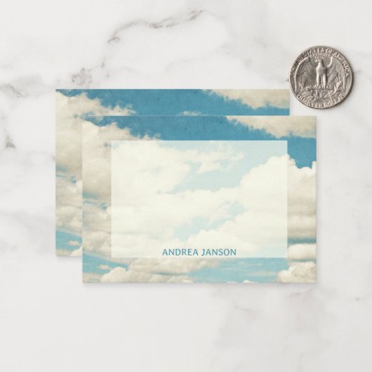  wolk notitiekaartje (Voorkant / Achterkant in situ)