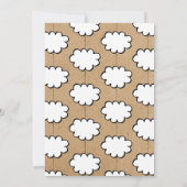 Wolk op een String Rustic Kraft Baby shower Kaart (Achterkant)