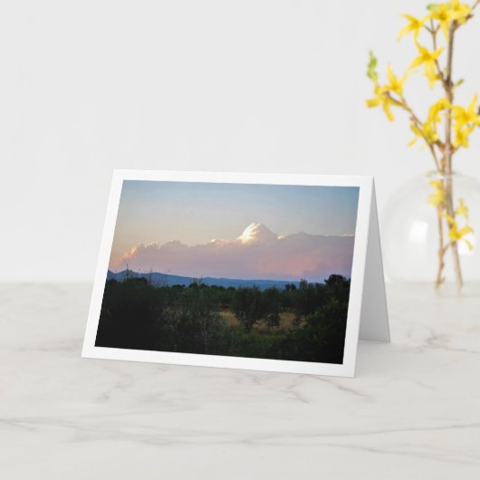 Wolk over bergen Landschap Kaart (Gele Bloem)