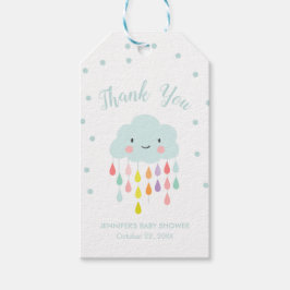 Wolk regenboogneutraal Dank je jongen Cadeaulabel