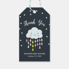 Wolk regenboogneutraal Dank je jongen Cadeaulabel