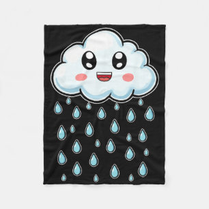 Wolk Regendruppels Water Witte Cute Kerst Kleding Fleece Deken