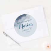 Wolk Sterren Hemel Feest Favor Ronde Sticker (Envelop)