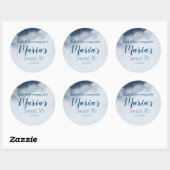 Wolk Sterren Hemel Feest Favor Ronde Sticker (Vel)