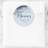 Wolk Sterren Hemel Feest Favor Ronde Sticker (Tas)