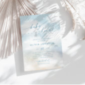 Wolk Thema Baby Shower Levendig Blauw Kaart