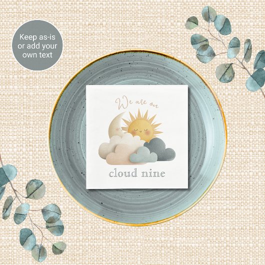 Wolk Thema Baby Shower Servetten