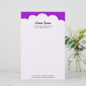 Wolk Top - Paars Briefpapier (Staand voorkant)