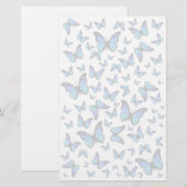 wolk van blauwe vlinders briefpapier (Voorkant / Achterkant)