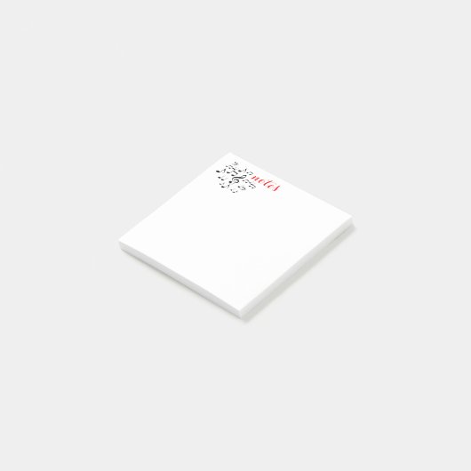 Wolk van muzieknoten grappig post-it® notes (Schuin)