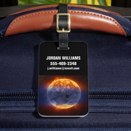 Wolk van waterstofgas van Exoplanet GJ 3470b Bagagelabel (Voorkant Insitu 2)