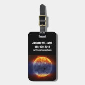 Wolk van waterstofgas van Exoplanet GJ 3470b Bagagelabel (Voorkant verticaal)