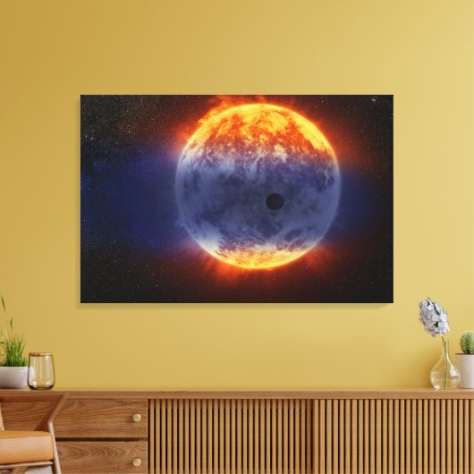 Wolk van waterstofgas van Exoplanet GJ 3470b Canvas Afdruk (Insitu (Woonkamer))
