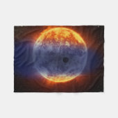 Wolk van waterstofgas van Exoplanet GJ 3470b Fleece Deken (Voorkant (Horizontaal))