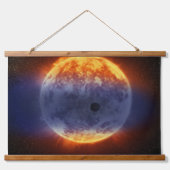 Wolk van waterstofgas van Exoplanet GJ 3470b Hangend Wandkleed (Voorkant)