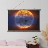 Wolk van waterstofgas van Exoplanet GJ 3470b Hangend Wandkleed (Slaapkamer)