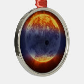 Wolk van waterstofgas van Exoplanet GJ 3470b Metalen Ornament (Rechts)