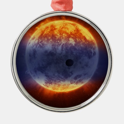 Wolk van waterstofgas van Exoplanet GJ 3470b Metalen Ornament (Voorkant)