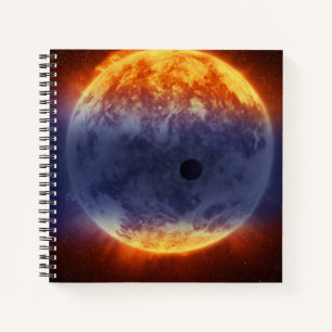 Wolk van waterstofgas van Exoplanet GJ 3470b Notitieboek
