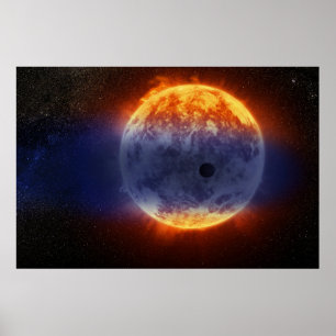 Wolk van waterstofgas van Exoplanet GJ 3470b Poster