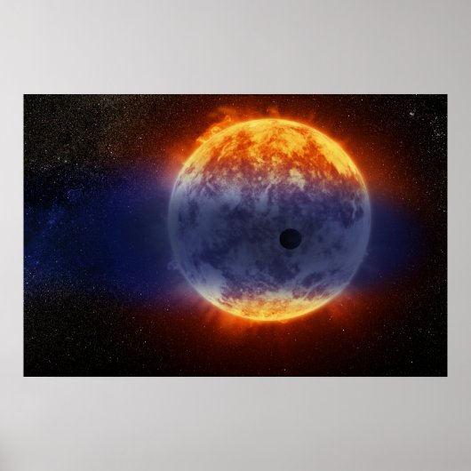Wolk van waterstofgas van Exoplanet GJ 3470b Poster (Voorkant)