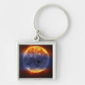 Wolk van waterstofgas van Exoplanet GJ 3470b Sleutelhanger (Voorkant)