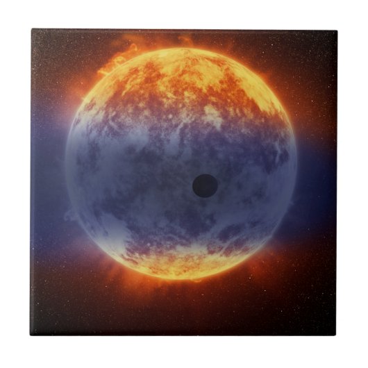 Wolk van waterstofgas van Exoplanet GJ 3470b Tegeltje (Voorkant)